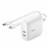 Belkin Dual 20W USB-C Wall Charger - White Perspective: top