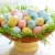 DIY Craft 20pcs Foam Easter Eggs - 3x4cm/1.2x1.6 Inch Painted Pigeon Bird Eggs - Happy Easter Perspective: top