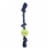Mammoth® Floss Chews® Denim Rope 3 Knot Tug Dog Toy with Ball Perspective: top