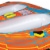 Connelly Double Trouble 2 Rider Inflatable Boat Towable Water Inner Tube, Orange Perspective: top