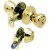 Ultra Howard Berger Polished Brass Deadbolt and Door Knob Combo 83969 Pack of 6 Perspective: top