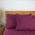 LuxClub Eggplant Queen 6 PC Rayon From Bamboo Solid Performance Sheet Set Perspective: top