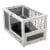 FX070 - Luxury 2-Storey Grey White Wooden Pet House Box - Comfy Cabin for Small Animals Perspective: top