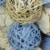 Bag of Natural Dried Blue Floral Balls Home Decor Decorative Orbs Vase Filler - Blue Perspective: top