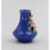 Mini Size Ceramic Sweet Pea Flower on Blue Vase, Home Décor, Gift for Her, Gift for Mom, Perspective: top