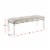 Leatherette and Wood Bench in Pearl White Finish Perspective: top