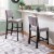 Linon Corey 30  Wood Upholstered Bar Stool in Gray Perspective: top