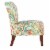 Linon Todd Curved Back Wood Upholstered Slipper Chair in Calypso Multi-Color Perspective: top