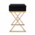 Linon Campaign Two-Drawer Metal Desk in Black Perspective: top