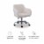 Linon Colton Sherpa Metal Upholstered Office Chair in Chrome Perspective: top