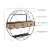 Nerissa Round Wall Decor With Three Drawers Perspective: top