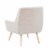 Linon Trelis Wood Upholstered Sherpa Accent Chair in Natural Perspective: top