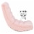 Linon Grayson Wood Sherpa Upholstered Game Rocking Chair in Pink Perspective: top