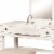 Wooden Vanity Set with Flip Top Mirror and 2 Drawers, White and Beige Perspective: top