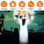 Gymax 6FT Halloween Inflatable Blow Up Ghost w/ Pumpkin LED Lights Yard Decoration Perspective: top