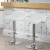 Set of 4 Swivel Bar Stool PU Leather Adjustable Kitchen Counter Bar Chair White Perspective: top