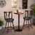 Gymax Set of 2 Swivel Bar stool 24'' Counter Height Leather Padded Dining Kitchen Chair Perspective: top