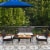 4PCS Rattan Patio Conversation Set Outdoor Furniture Set Cushioned Perspective: top