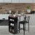 Gymax 3 Piece Counter Height Pub Dining Set Kitchen Table & Chairs w/ Storage Espresso Perspective: top