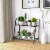 Gymax 2-tier Metal Plant Stand Shelf Flower Pot Holder Display Rack Shoe Organizer Perspective: top