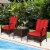 3PCS Patio Rattan Conversation Set Outdoor Furniture Set w/Table Perspective: top