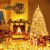 6 FT Silver Tinsel Christmas Tree Artificial Hinged Tree Holiday Decoration Perspective: top