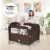 5-in-1 Baby Beside Sleeper Bassinet Portable Crib Playard w/Diaper Changer Brown Perspective: top