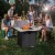 Gymax 30'' Gas Fire Table 50,000 BTU Square Propane Fire Pit Table Patio Yard Perspective: top