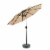WestinTrends 9 ft. Patio Table Umbrella w/Black Round Freestanding Weight Base, Beige Perspective: top