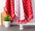Design Imports 70333A Red Waffle Weave Dishtowel Set - Set of 6 Perspective: top