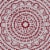 Split P Medallion Round Printed Placemat Set - Red Perspective: top