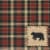 Park Designs Concord Black Bear Placemat Set - Red Perspective: top