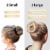 HAWWWY Blonde Magic Bun Maker Foam 4 Pack, Easy Sponge Hair Bun Shaper for Updos Perspective: top