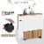 JOMEED Folding Dining Kitchen Table with Drawer and 2-Layer Storage Shelf, White Perspective: top