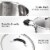 5 qt. Stainless Steel Aluminum Nonstick Stock Pot in Stainless Steel with Lid Perspective: top