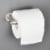 Stainless Steel Toilet Paper Holder Adhensive Tissue Paper Roll Holder for Bathroom Nickel Perspective: top
