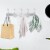 Wall Mount Coat Hook 15 Hooks Stainless Steel Clothes Hangers Rack Robe Hat Towels Hook Coat Perspective: top