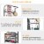 Metal Entryway Coat Shoe Rack Hall Tree with 3-Tier Shoe Bench Shoe Storage 18 Hooks Coat Hat Perspective: top