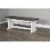 Sunny Designs Carriage House Farmhouse Wood Side Bench in Off White Dark Brown Perspective: top