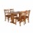 Sunny Designs Sedona 37  Ladderback Chair with Cushion Seat in Rustic Oak Perspective: top
