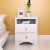 Prepac Monterey White Tall 2 Drawer Night Stand Perspective: top