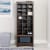 Prepac Tall Shoe Cubbie Cabinet in Espresso Perspective: top