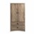 Prepac Salt Spring 2 Door Armoire in Drifted Gray Perspective: top
