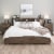 Prepac Salt Spring King Bookcase Headboard in Drifted Gray Perspective: top