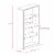 CorLiving Quadra 59 Tall 4 Shelf Bookcase in White Faux Woodgrain Perspective: top