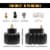 EDOU BLACK DIRECT Pool Cover Pump | HEAVY DUTY | 850 GPH | 75 W | 16' Hose & Adapters Perspective: top