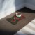 Christmas Dog Mat for Food New Year Pet Placemat, Bone Shape 19x14in Pet Bowl Mat Perspective: top