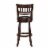 Lexicon Shapel Faux Leather Swivel Bar Stool in Dark Cherry Perspective: top