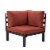 Leisuremod Hamilton 6-Piece Aluminum Patio Conversation Set With Cushions Perspective: top