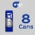 Smartwater® Enhanced Water Cans Perspective: top